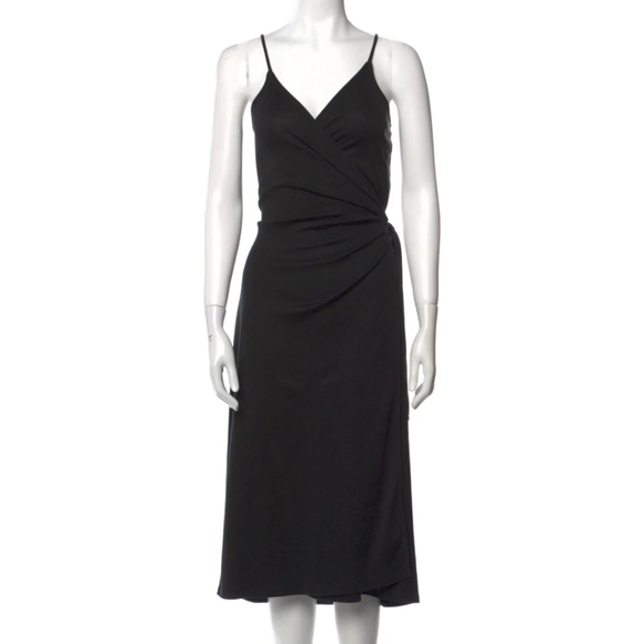 NWT Frame Black Morgan Knit Wrap Dress Small - Picture 2 of 8